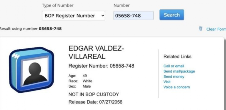 Prisión de EU no reporta a Édgar Valdez Villarreal