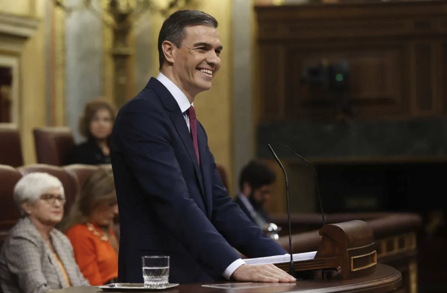 Pedro Sánchez, reelegido presidente del Gobierno español