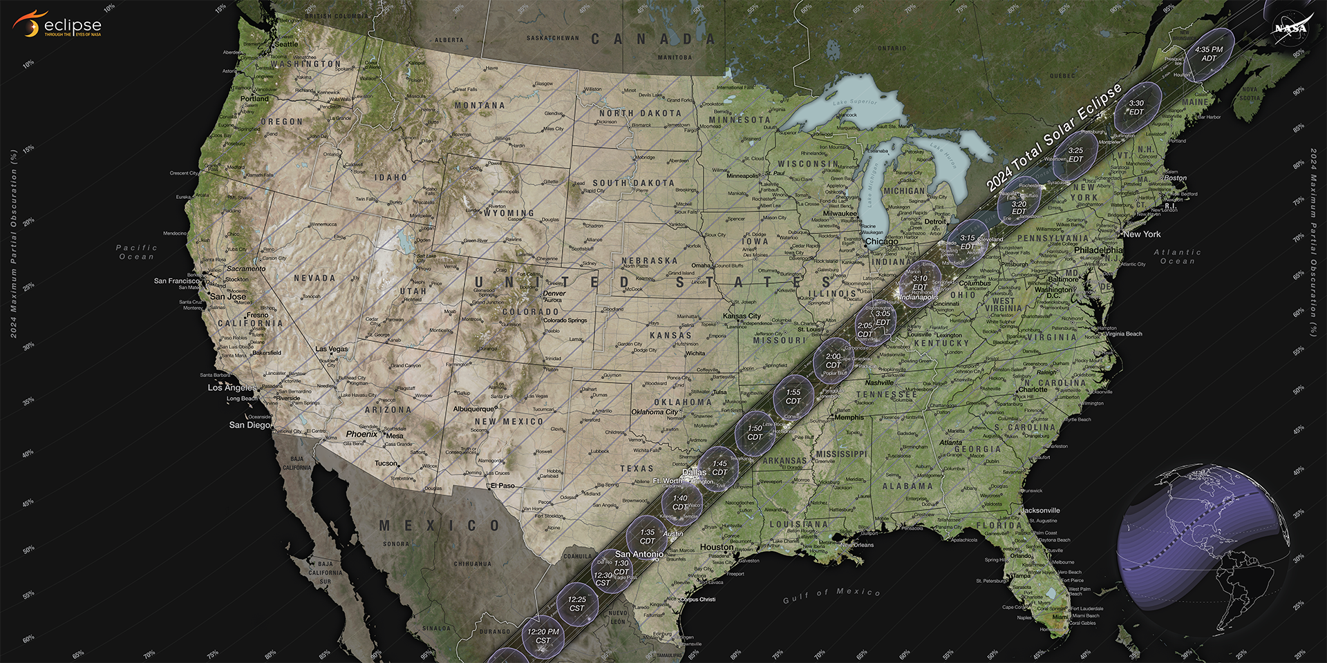 Minuto a minuto del “Gran Eclipse Solar Norteamericano”