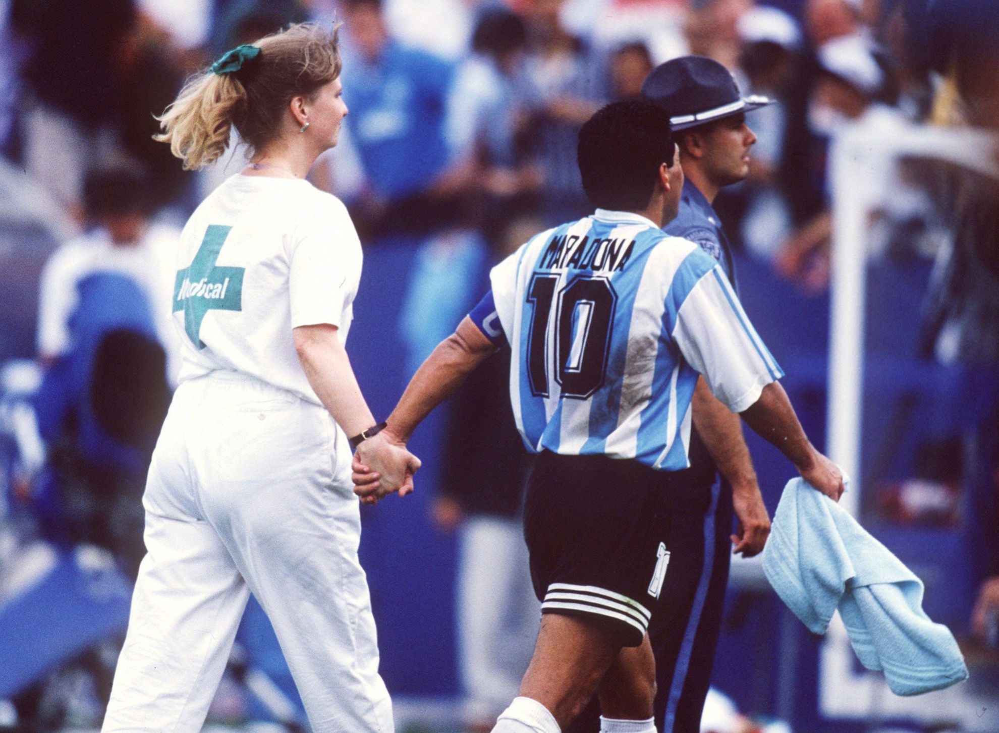 Maradona y enfermera