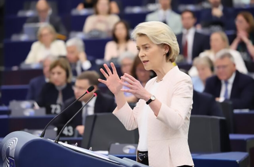 Ursula von der Leyen dio hoy un discurso en Estrasburg